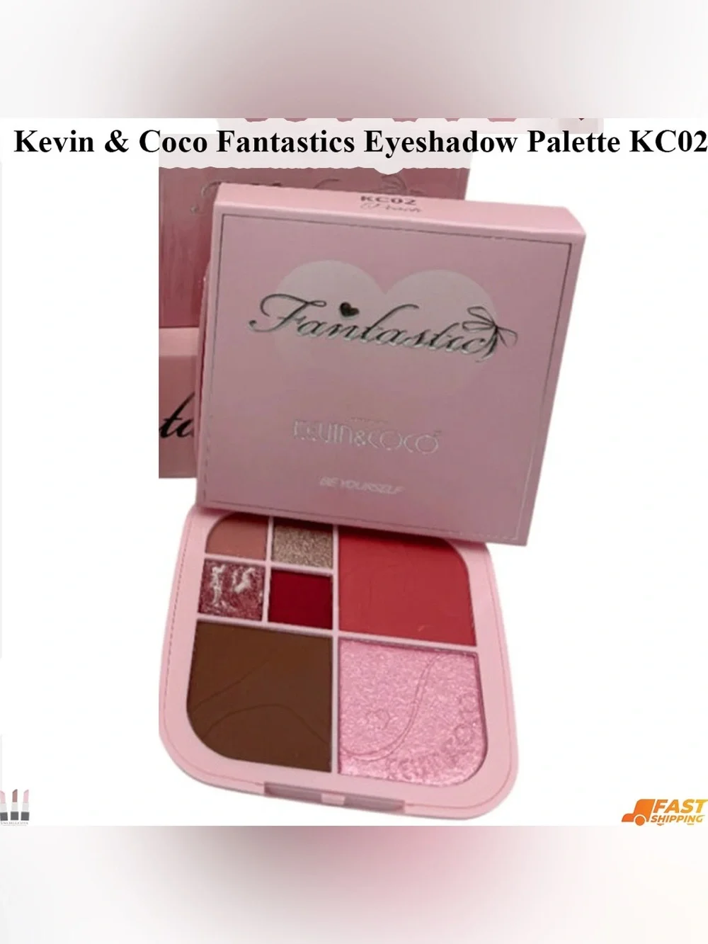 Kevin&Coco Pink & Brown Mixed-Finish Eyeshadow Palette